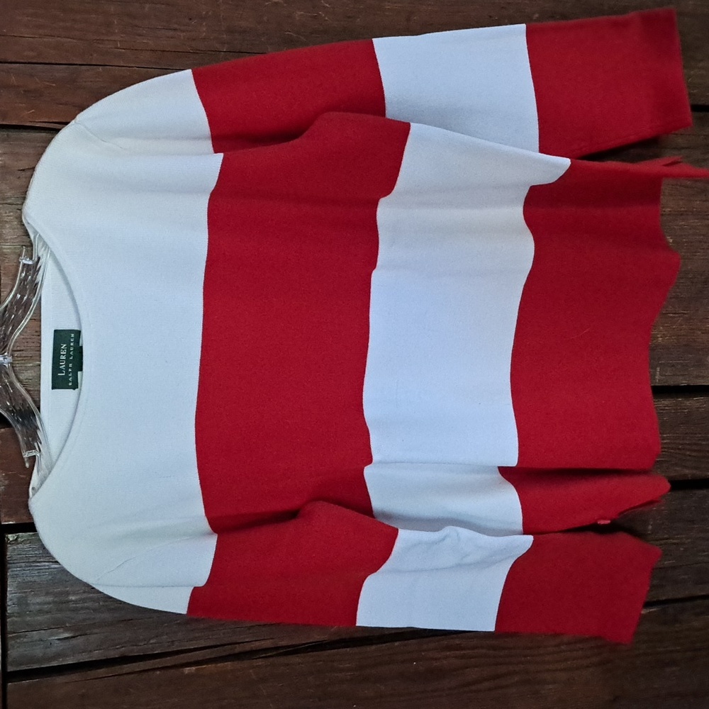 Lauren Ralph Lauren L 100% Cotton Pullover Sweater